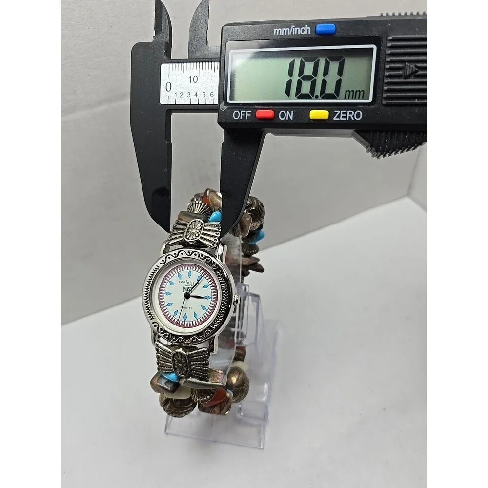 La Express West Quartz Turquoise Southwest Beaded Watch Womens New Battery Boho - Picture 6 of 10